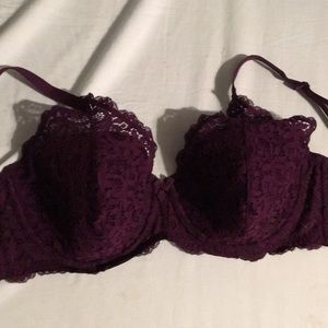 Purple lace bra